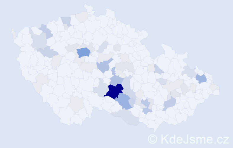 Příjmení: 'Mutlová', počet výskytů 223 v celé ČR