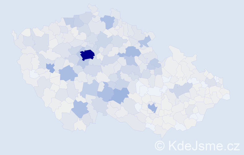 Příjmení: 'Vacková', počet výskytů 5043 v celé ČR
