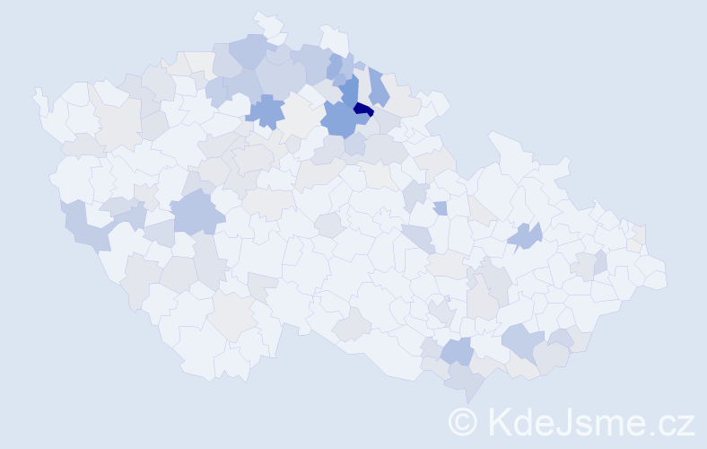 Příjmení: 'Patka', počet výskytů 351 v celé ČR