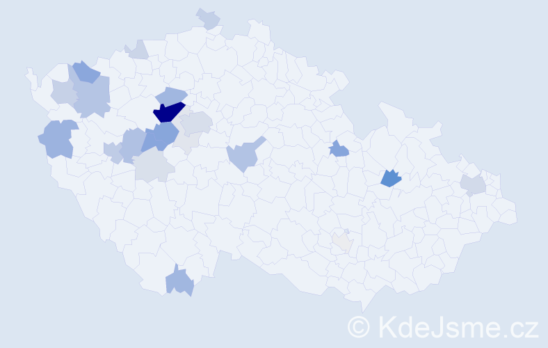 Příjmení: 'Rendla', počet výskytů 80 v celé ČR