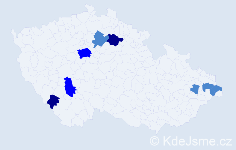 Příjmení: 'Popadič', počet výskytů 14 v celé ČR