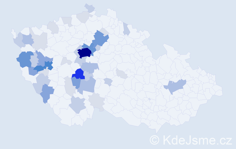 Příjmení: 'Podlipská', počet výskytů 144 v celé ČR