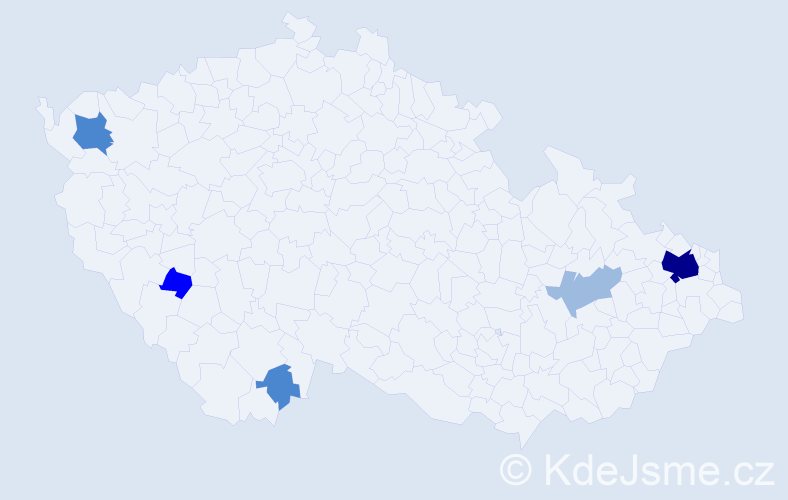 Příjmení: 'Henžel', počet výskytů 12 v celé ČR