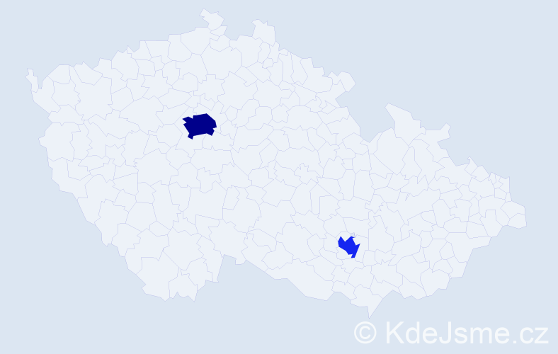 Příjmení: 'Sidoryk', počet výskytů 5 v celé ČR