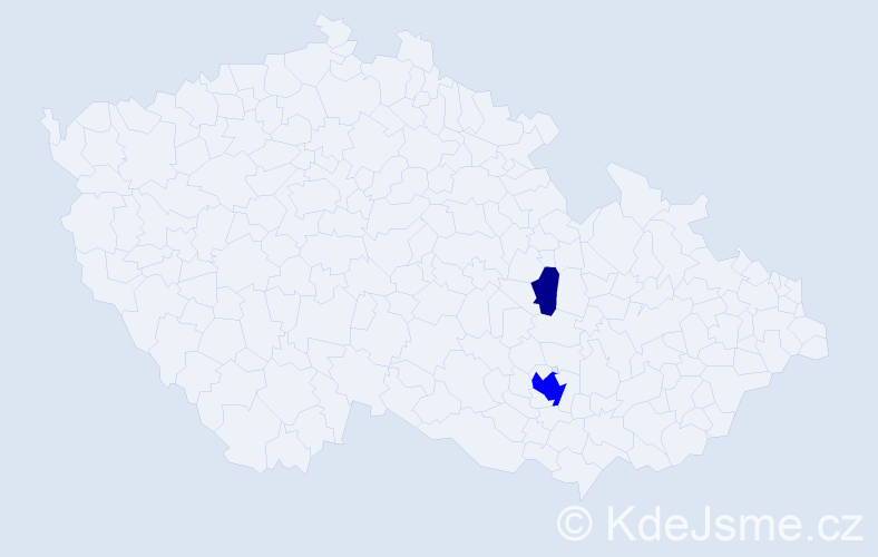 Příjmení: 'Halavín', počet výskytů 7 v celé ČR