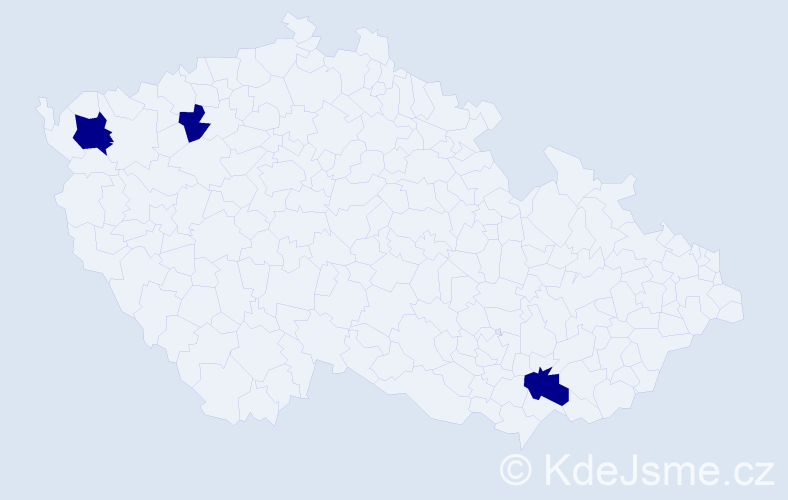 Příjmení: 'Bálko', počet výskytů 3 v celé ČR
