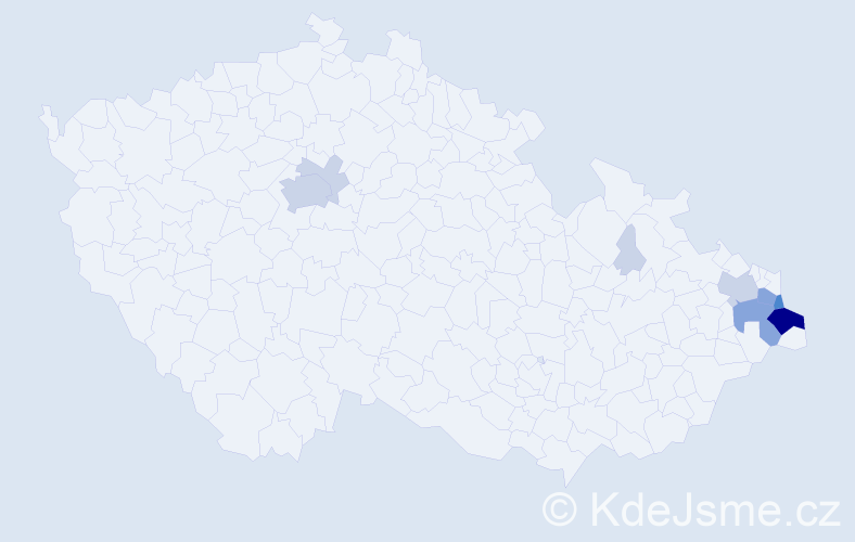 Příjmení: 'Mendrok', počet výskytů 29 v celé ČR