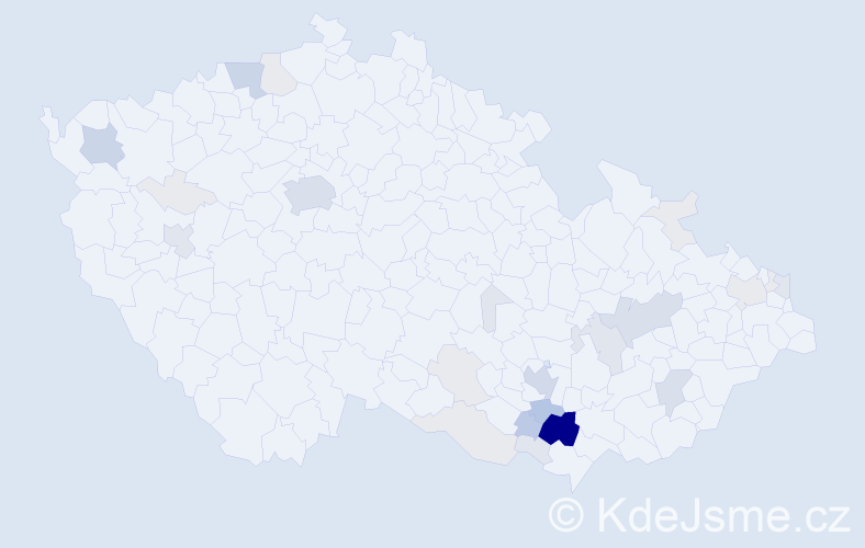Příjmení: 'Rohrer', počet výskytů 122 v celé ČR