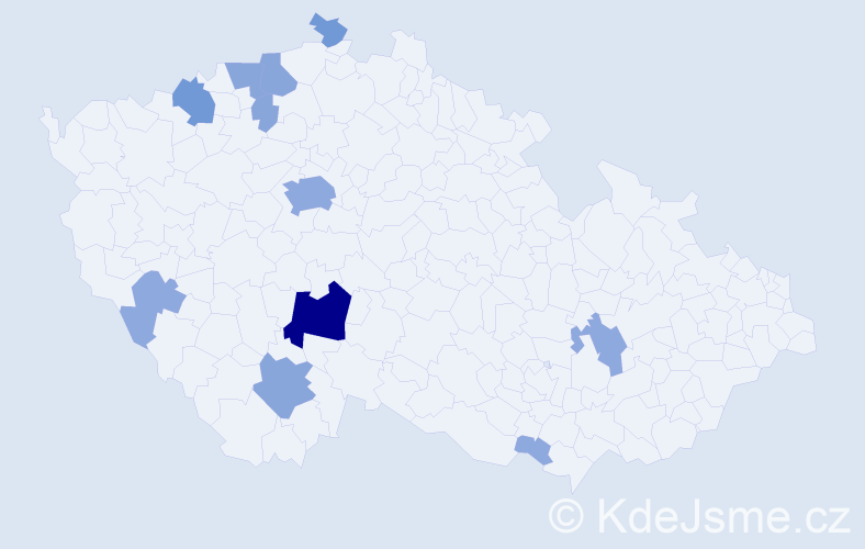 Příjmení: 'Butal', počet výskytů 27 v celé ČR