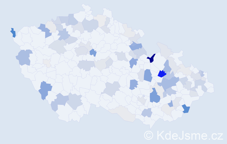 Příjmení: 'Mišáková', počet výskytů 243 v celé ČR