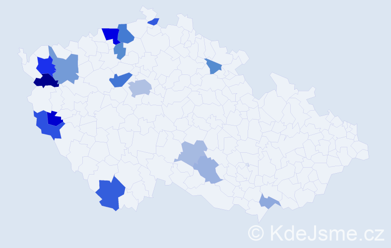 Příjmení: 'Mühlbauer', počet výskytů 40 v celé ČR