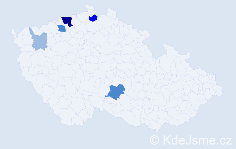 Příjmení: 'Zajáčková', počet výskytů 12 v celé ČR