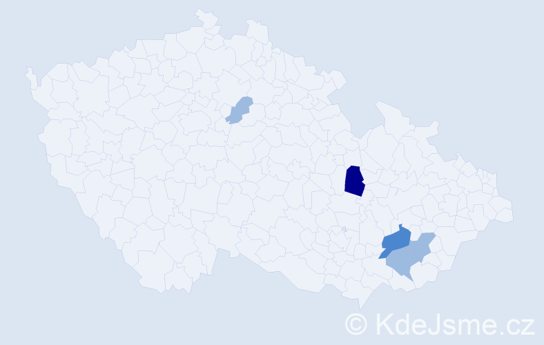 Příjmení: 'Dyňková', počet výskytů 10 v celé ČR