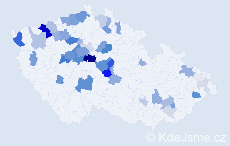 Příjmení: 'Aron', počet výskytů 158 v celé ČR