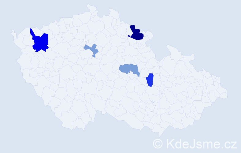 Příjmení: 'Austin', počet výskytů 9 v celé ČR