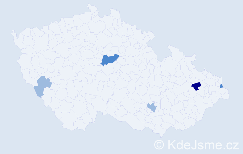 Příjmení: 'Svinčák', počet výskytů 10 v celé ČR