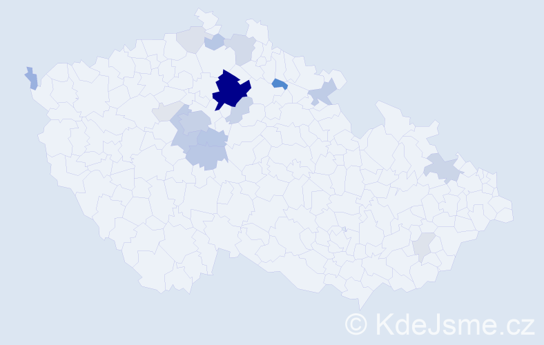 Příjmení: 'Čančík', počet výskytů 66 v celé ČR