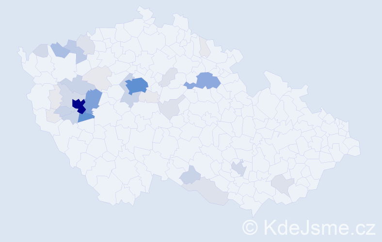 Příjmení: 'Vyletová', počet výskytů 166 v celé ČR