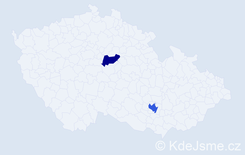 Příjmení: 'Stepaková', počet výskytů 8 v celé ČR