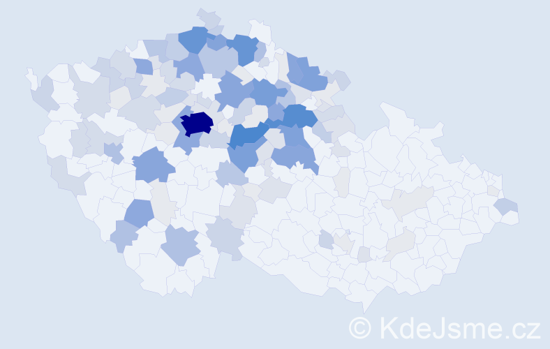 Příjmení: 'Kout', počet výskytů 509 v celé ČR