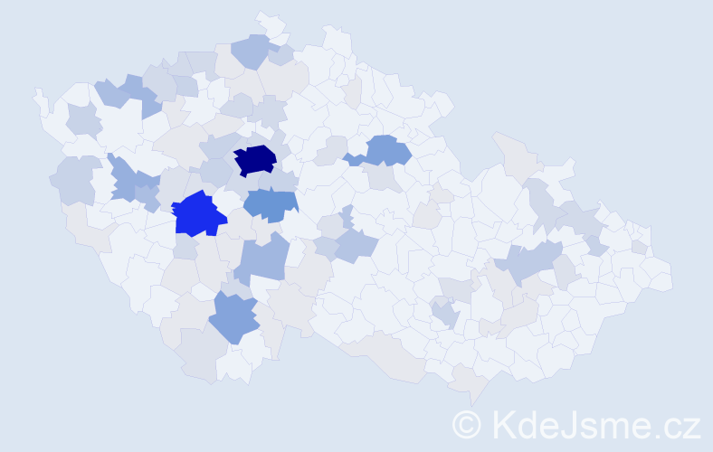 Příjmení: 'Bambas', počet výskytů 304 v celé ČR