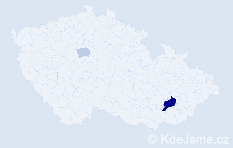 Příjmení: 'Wachal', počet výskytů 4 v celé ČR