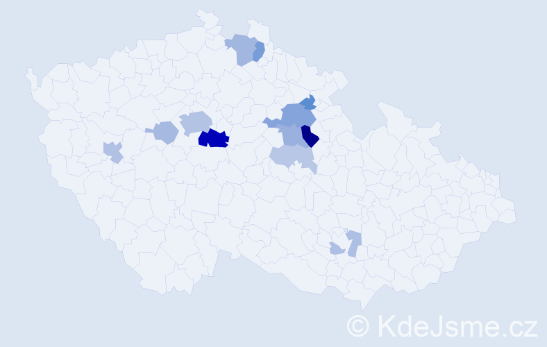 Příjmení: 'Tomynets', počet výskytů 33 v celé ČR