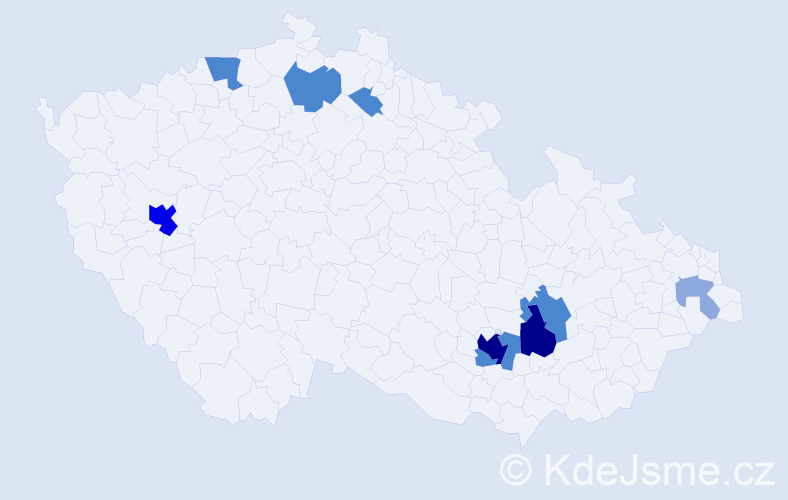 Příjmení: 'Ratislav', počet výskytů 33 v celé ČR