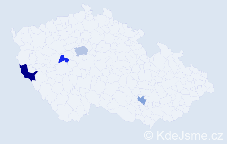Příjmení: 'Placheta', počet výskytů 10 v celé ČR