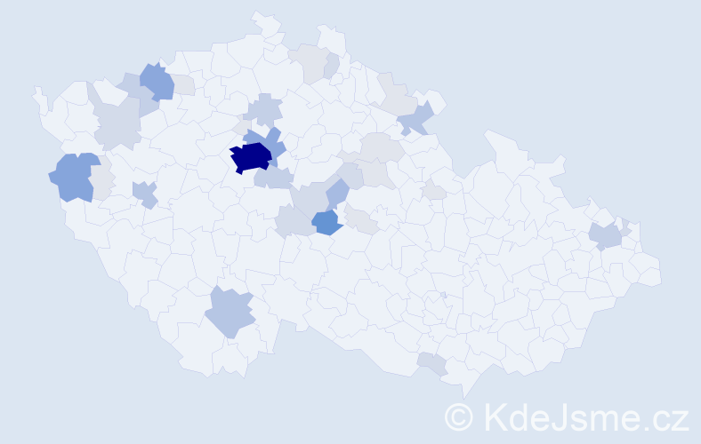 Příjmení: 'Rut', počet výskytů 120 v celé ČR