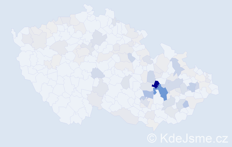 Příjmení: 'Burget', počet výskytů 384 v celé ČR