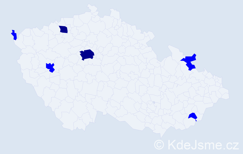 Příjmení: 'Abramovič', počet výskytů 8 v celé ČR