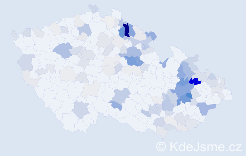 Příjmení: 'Metelka', počet výskytů 476 v celé ČR