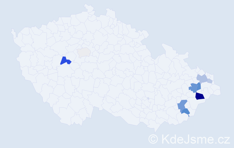 Příjmení: 'Traburová', počet výskytů 19 v celé ČR
