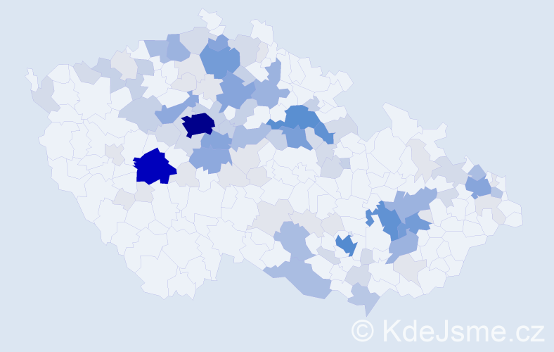 Příjmení: 'Bělková', počet výskytů 357 v celé ČR