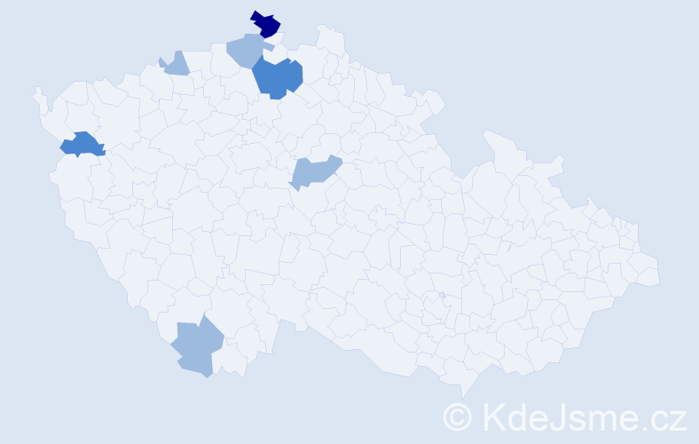 Příjmení: 'Gendráč', počet výskytů 12 v celé ČR