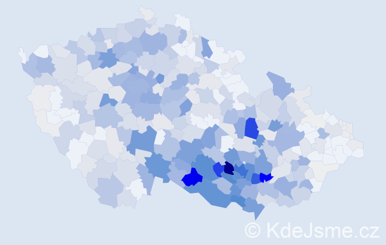 Příjmení: 'Křivánková', počet výskytů 2128 v celé ČR