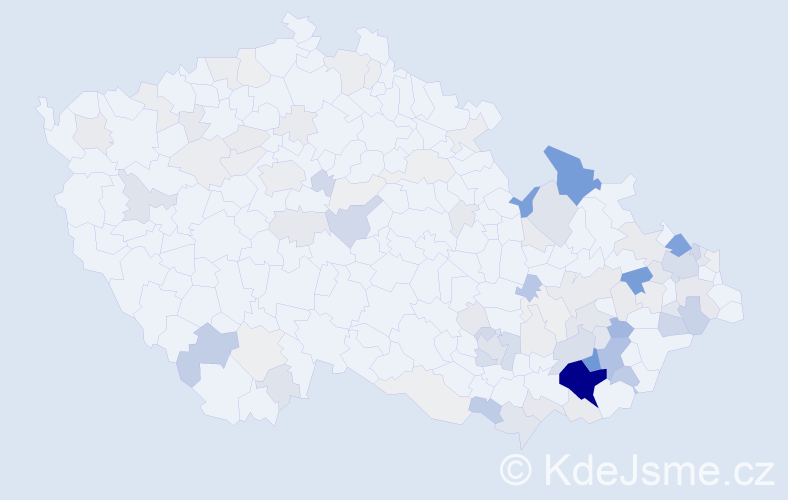 Příjmení: 'Lapčík', počet výskytů 350 v celé ČR