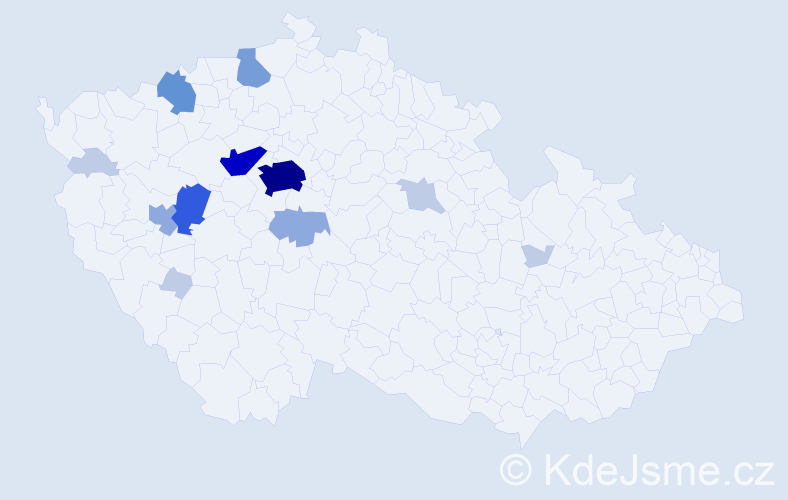 Příjmení: 'Kuchlerová', počet výskytů 40 v celé ČR