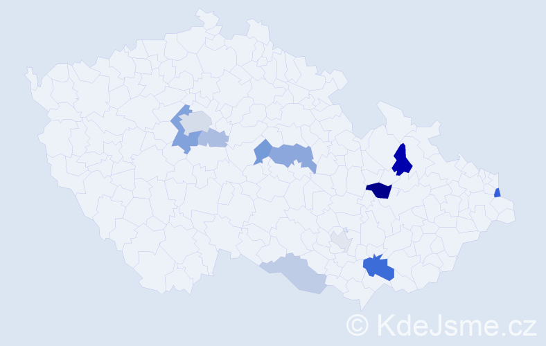 Příjmení: 'Lilek', počet výskytů 25 v celé ČR