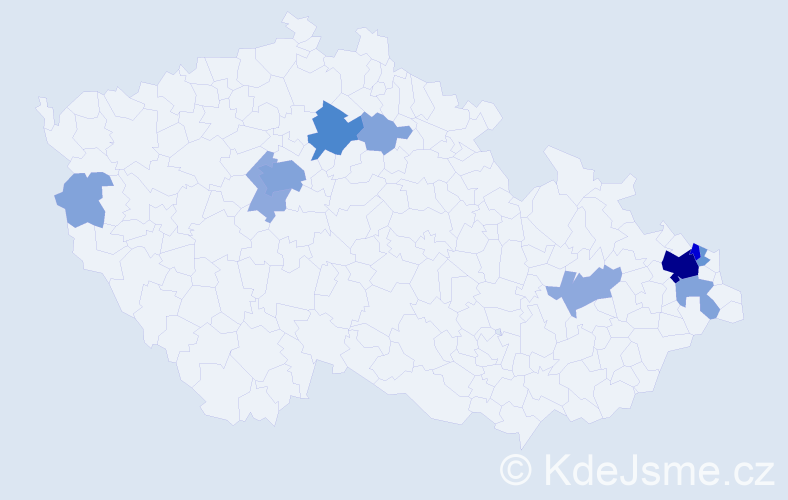 Příjmení: 'Dobrocká', počet výskytů 32 v celé ČR