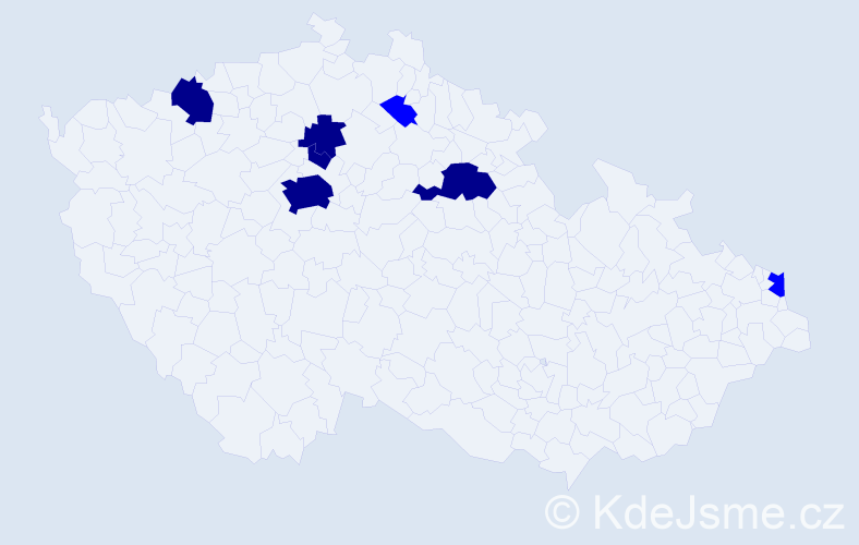 Příjmení: 'Budkovská', počet výskytů 12 v celé ČR