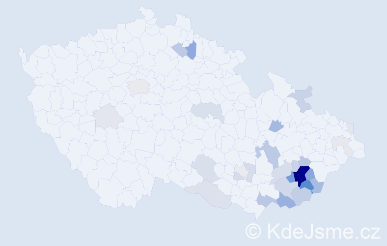 Příjmení: 'Chlud', počet výskytů 113 v celé ČR