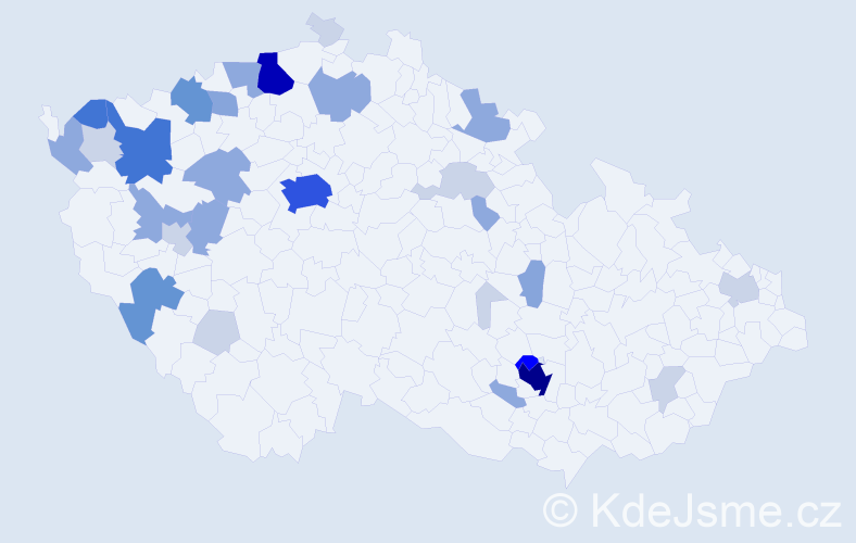 Příjmení: 'Sattler', počet výskytů 99 v celé ČR