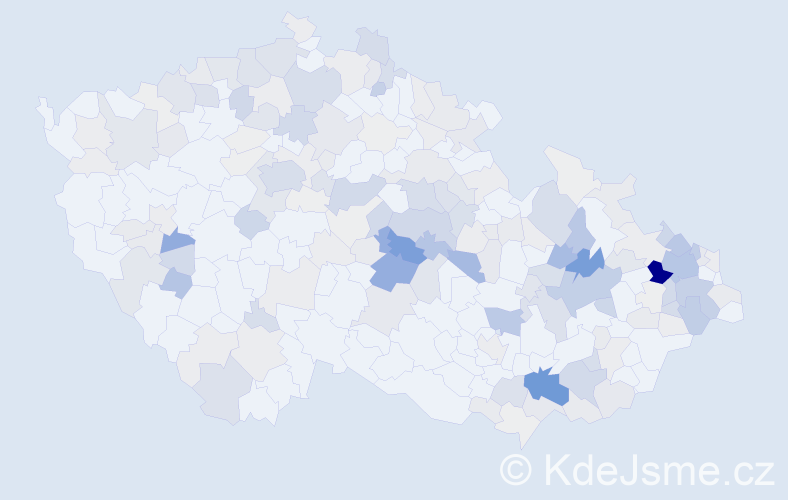 Příjmení: 'Niklová', počet výskytů 800 v celé ČR