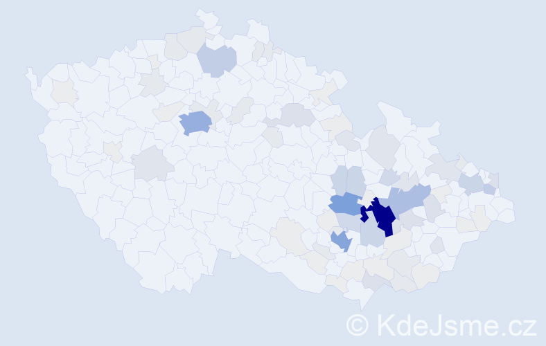 Příjmení: 'Trnečková', počet výskytů 312 v celé ČR