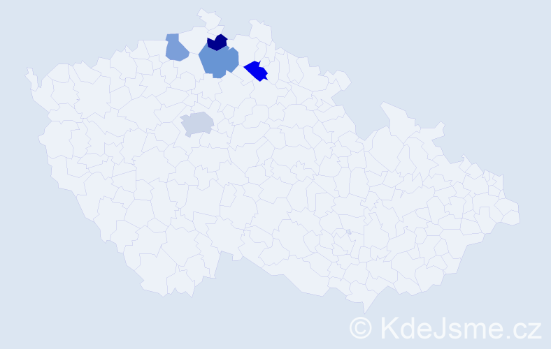 Příjmení: 'Klofec', počet výskytů 12 v celé ČR