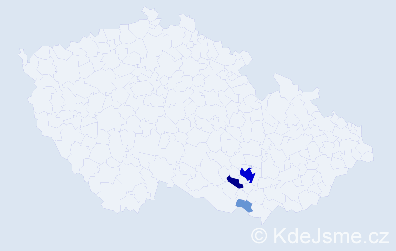 Příjmení: 'Plagová', počet výskytů 18 v celé ČR