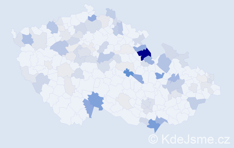 Příjmení: 'Nosál', počet výskytů 246 v celé ČR