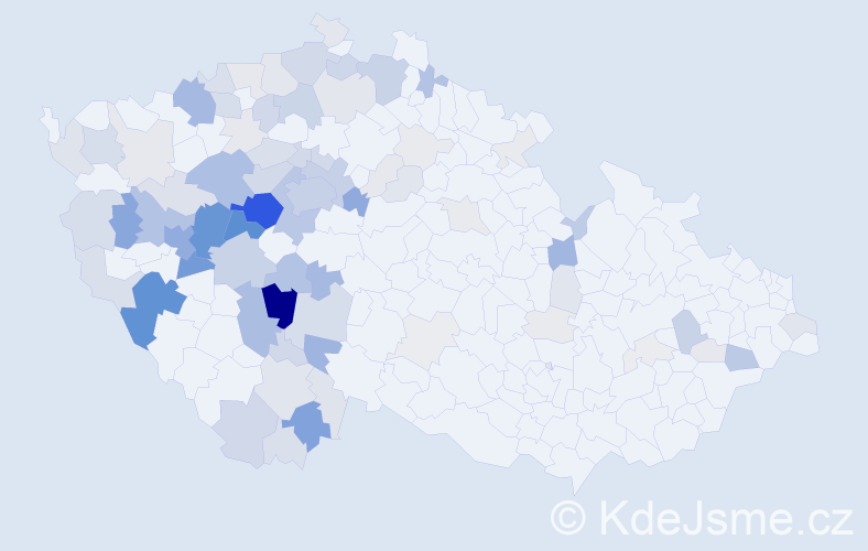 Příjmení: 'Zítek', počet výskytů 388 v celé ČR